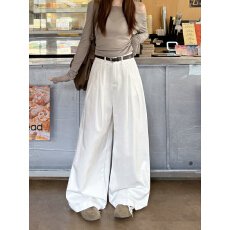 批发实拍实价慵懒风西装阔腿裤女2025秋<b class='q'>冬</b>新款复古宽松高腰直筒裤垂感