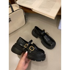 批发高级感英伦风学院风单鞋时尚复古粗跟乐福鞋玛丽珍秋<b class='q'>冬</b>新厚底女鞋
