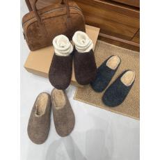 批发网红毛呢博肯鞋厚底半托女外穿一脚蹬森系保暖毛毛鞋<b class='q'>百搭</b>单鞋