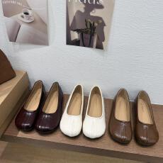 批发法式复古假分趾浅口单鞋女2026春季新款一脚蹬单鞋奶奶鞋