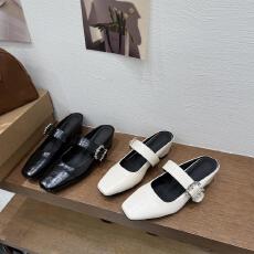 批发春<b class='q'>夏</b>百搭单鞋法式温柔气质拖鞋内增高方头玛丽珍半托穆勒鞋