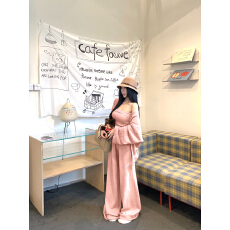 批发实拍实价 针织松弛感穿搭外套女秋冬<b class='q'>吊带</b>上衣宽松阔腿长裤三件套