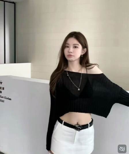 주간 실크 루즈핏 블라우스 여성 가을 마이크로 ~을 통해 순수한 욕망 긴팔 맨위 슬립 반신 스커트 3종 세트