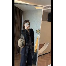 批发早秋韩版气质百搭高腰<b class='q'>显瘦</b>假两件屁帘裤休闲裤打底衫两件套