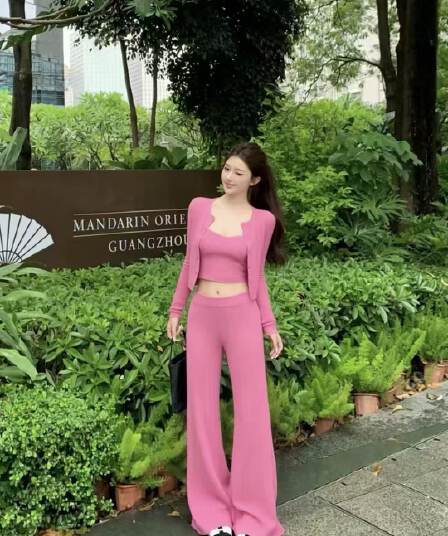 2026 니트 오픈 가디건 슬립 미니 스커트 긴 바지 세트