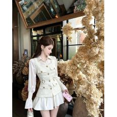 批发法式小香风套装女早秋新款<b class='q'>吊带</b><b class='q'>背心</b>上衣半裙气质两件套