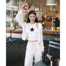 批发运动风套装白色<b class='q'>工字</b>背心针织开衫小外套女装秋季休闲裤三件套