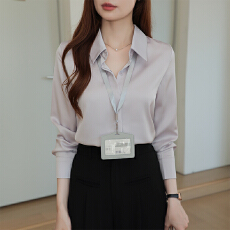 批发实拍高级感女<b class='q'>衬衫</b>职业通勤2026春季醋酸缎面气质显瘦白色<b class='q'>衬衣</b>