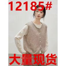 批发SUPMWOS 春秋款宽松圆领山<b class='q'>羊绒</b>针织马甲女无袖坎肩背心春装上衣