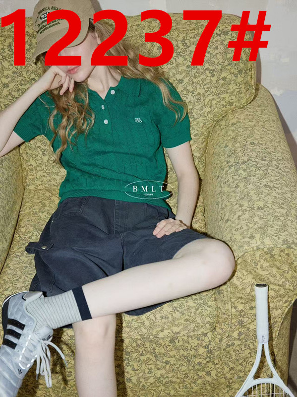 bmlt 달 보기 한 부서 POLO 칼라 니트 티셔츠 슬림해 보이는 다용도 캐주얼 작은 대중 디자인 센스 반팔