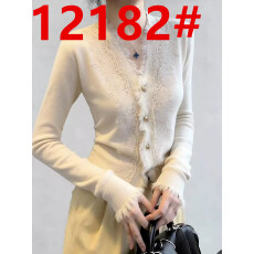 批发法式蕾丝V领打底衫<b class='q'>女</b>秋冬<b class='q'>皮草</b>内搭白色针织长袖T恤显瘦时髦上衣