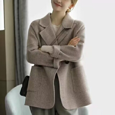 批发人字纹呢大衣女2025秋冬季新款时尚<b class='q'>高档</b>加厚休闲厚款高端外套潮
