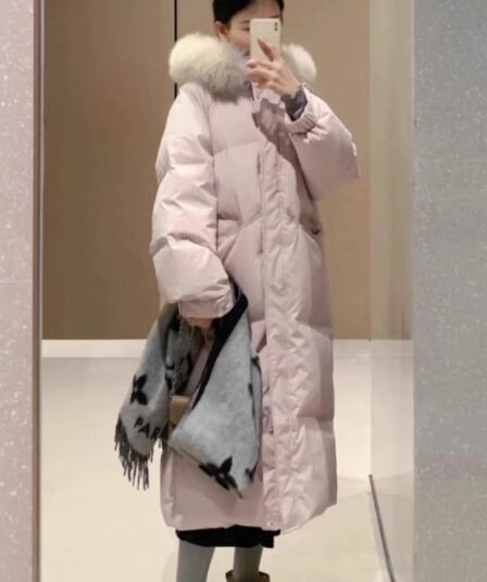 면 의류 여성 한 부서 두꺼운 목화 진딧물 큰 모피 칼라 면 옷 재킷 트렌디