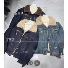 批发牛仔外套女冬季加绒加厚2025新款今年流行爆款保暖羊羔毛冬天衣服