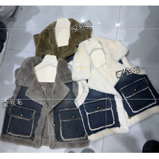 批发高级感保暖仿水貂毛小香风<b class='q'>牛仔</b><b class='q'>马甲女</b>秋季2025新款时尚宽松马夹潮