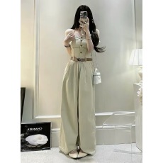 批发辣妹抹胸高腰收腰牛仔连体裤春夏时尚复古小众纯欲显瘦高腰阔腿裤