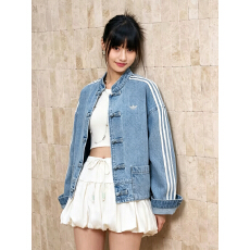 批发新中式时尚休闲牛仔运动夹克外套女春秋季新款