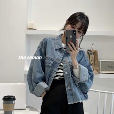 批发港味牛仔外套女2026年春秋季新款韩版宽松显瘦ins上衣潮