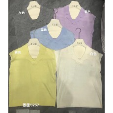 批发韩版polo飞袖翻领镂空短袖T恤<b class='q'>针织衫</b>女2026初夏新款漂亮上衣