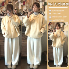 孕妇装 2025年秋冬季高级感气质呢子大衣超好看黄色短款毛呢外套