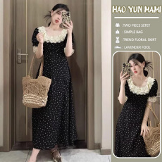 批发新品现现 ~ 2026夏季新款简约高级感气质法式蕾丝花边碎花连衣裙