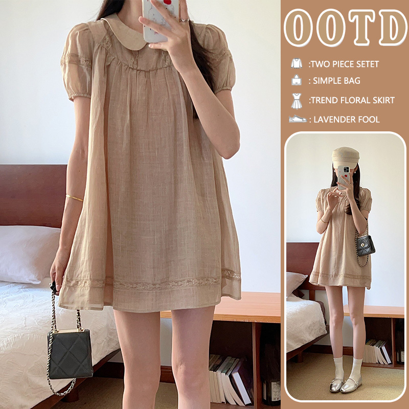 신제품 지금 여름 폭발 슈퍼 잘 생긴 프랑스식 달콤함 Chic 레이스 디자인 센스 드레스