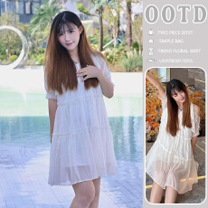 批发新品 现 <b class='q'>夏</b>季新款韩版时尚减龄宽松显瘦洋气连衣裙孕妇裙