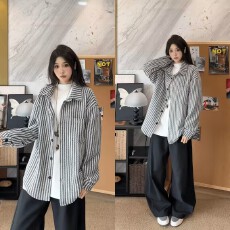 批发小香风条纹开衫卫衣外套男女重磅鱼骨纹<b class='q'>长袖</b><b class='q'>衬衫</b>美式<b class='q'>情侣</b><b class='q'>翻领</b>夹克