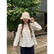 批发实拍   法式小众拼接假两件碎花<b class='q'>背心</b>娃娃小衫宽松小个子长袖上衣