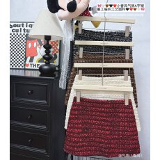 批发实拍 2026~小香风编织短裙气质设计感闪片条纹半身裙百搭A字裙