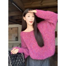 批发实拍  高级感外穿内搭洋气混色毛衣女秋冬季新款<b class='q'>宽松</b>软糯气质上衣