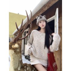 批发实拍  高级感外穿内搭洋气混色毛衣女秋冬季新款<b class='q'>宽松</b>软糯气质上衣