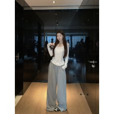 批发<b class='q'>实拍</b>  松弛少女粉色刺绣休闲<b class='q'>裤</b>女宽松直筒卫<b class='q'>裤</b>阔腿<b class='q'>裤</b>＋<b class='q'>修身</b>上衣