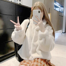 批发环保皮草毛毛外套女2025<b class='q'>新款</b>冬季短款爆款小个子水貂绒毛茸茸上衣