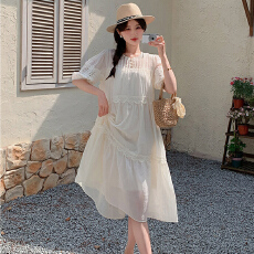 批发法式初恋<b class='q'>甜美</b>连衣裙女夏季2026新款泡泡袖宽松时尚减龄仙女娃娃裙