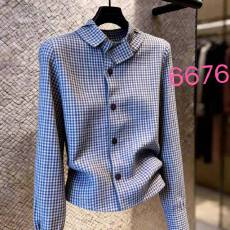 批发独特超好看气质格纹长袖<b class='q'>衬衫</b>2026春季新款干练高智感小众上衣女装