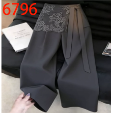 批发灰色假两件飘带蕾丝<b class='q'>西装</b>裤<b class='q'>女</b>2026年夏季流行新款韩版高级阔腿裤子