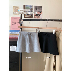 批发实拍实价 2025甜辣风抽绳运动短裙新款少女高腰<b class='q'>百搭</b>包臀A字半身裙