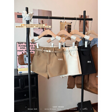 批发实拍实价 加绒港味复古辣妹休闲<b class='q'>短裤</b>女高腰a字简约外穿阔腿<b class='q'>短裤</b>