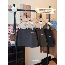 批发<b class='q'>实拍</b>实价 运动裙裤女秋冬季爆款毛呢短裤高腰侧开叉包臀半身裙