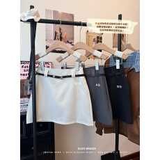 批发实拍实价 2026春季新款韩版百搭高腰显瘦半身裙秋<b class='q'>冬</b>防走光A字短裙