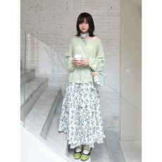 批发碎花裙女春夏显瘦高腰时尚百搭长款A字半身裙