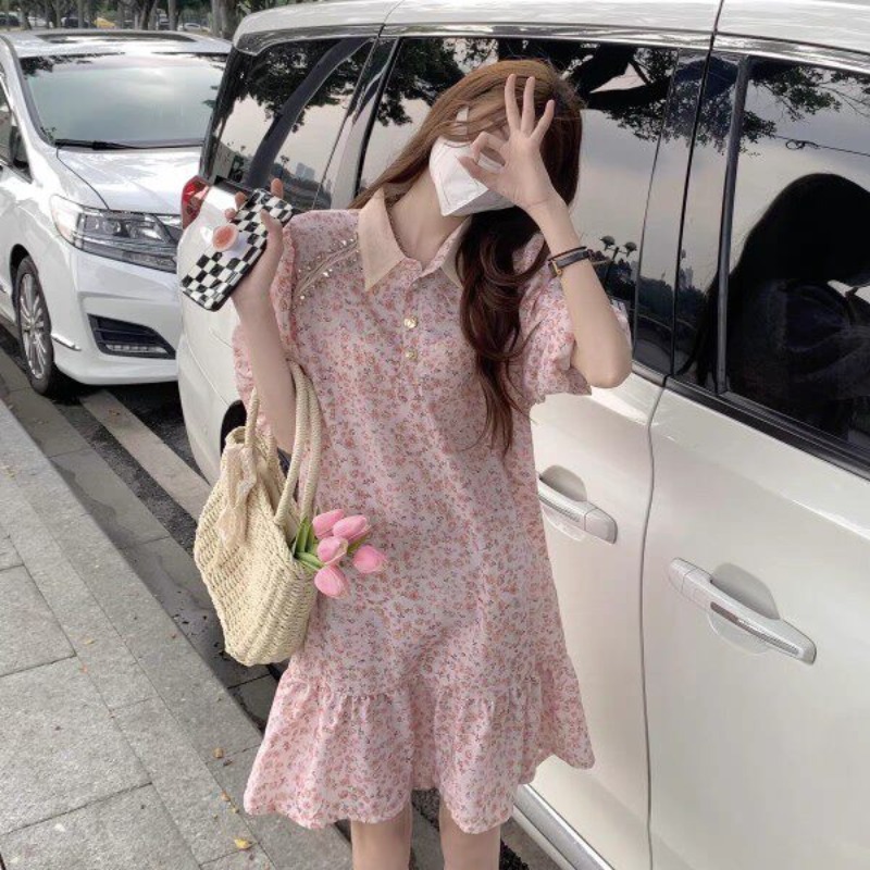 2026 년 프랑스식 달콤함 품격 꽃무늬 드레스 여름 새로운 디자인 센스 작은 대중 프릴 미니 스커트 아이들