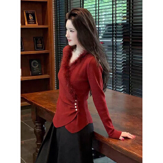 批发时尚温柔慵懒风<b class='q'>荷叶边</b>系带针织衫女冬新款软糯百搭显瘦<b class='q'>毛衣</b>