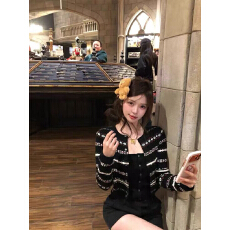 批发77store 费尔岛羊毛内搭毛衣女2024秋冬新款长袖<b class='q'>短款</b>打底针织<b class='q'>开衫</b>