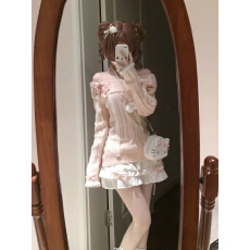 批发【夹心莓原创设计】毛衣<b class='q'>甜美</b>可爱立体露肩毛衣套装