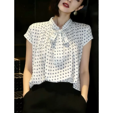 批发欧货高端定制白色温婉大码上衣女2026夏季新款小众设计感轻奢小衫