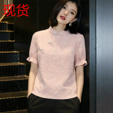 批发新中式盘扣改良旗袍衬衫女2026夏新款别致短袖小衫国风上衣体恤