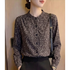 批发2026早秋新款女装漂亮今年流行爆款小衫复古碎花衬衫长袖上衣衬衣