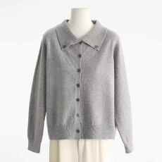 批发气质翻领百搭单排扣针织衫毛衣2025冬季新款<b class='q'>品牌</b><b class='q'>折扣</b>女装